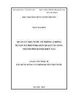 Quản lý nhà nước về phòng, chống tệ nạn xã hội ở địa bàn quận cầu giấy, thành phố hà nội hiện nay 