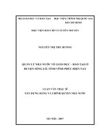 Quản lý nhà nước về giáo dục   đào tạo ở huyện sông lô, tỉnh vĩnh phúc hiện nay 