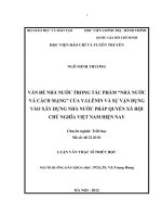 Vấn đề nhà nước trong tác phẩm nhà nước và cách mạng của v i lênin và sự vận dụng vào xây dựng nhà nước pháp quyền xã hội chủ nghĩa việt nam hiện nay 