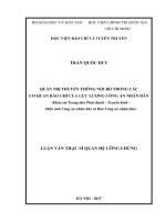 Quản trị truyền thông nội bộ trong các cơ quan báo chí của lực lượng công an nhân dân (khảo sát trung tâm phát thanh   truyền hình   điện ảnh công an nhân dân và báo công an nhân dân từ tháng 012017 đến tháng 82017) 
