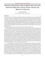 Phát huy thế mạnh về nông nghiệp xanh và du lịch sinh thái trong bối cảnh tự do hóa thương mại hiện nay ở Việt Nam