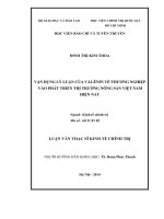 Vận dụng lý luận của v i lênin về thương nghiệp vào phát triển thị trường nông sản việt nam hiện nay 
