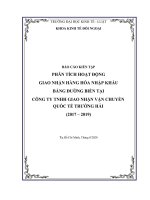 báo cáo kiến tập đại học kinh tế luật, ngành kinh tế đôi ngoại