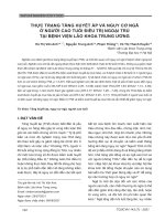 Thực trạng tăng huyết áp và nguy cơ ngã ở người cao tuổi điều trị ngoại trú tại Bệnh viện Lão khoa Trung ương