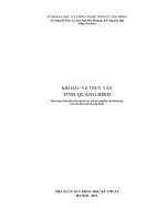 Khí hậu và thủy văn tỉnh quảng bình