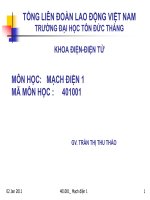 Bài giảng lý thuyết mạch 