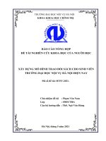 Xây dựng mô hình trao đổi sách cho sinh viên trường đại học nội vụ hà nội hiện nay 