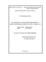Sự lãnh đạo của đảng đối với báo điện tử chống diễn biến hòa bình ở nước ta hiện nay 