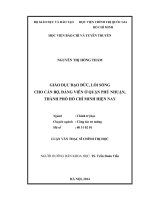 Giáo dục đạo đức, lối sống cho cán bộ, đảng viên ở quận phú nhuận, thành phố hồ chí minh hiện nay 