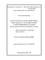 Quản lý sản xuất chương trình thời sự phát thanh của các đài phát thanh và truyền hình miền tây nam bộ 