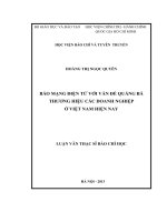 Báo mạng điện tử với vấn đề quảng bá thương hiệu các doanh nghiệp ở việt nam hiện nay 