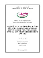Khóa luận tốt nghiệp đại học ngành Tài chính - Ngân hàng: Phân tích các nhân tố ảnh hưởng đến sự hài lòng của khách hàng đối với dịch vụ thẻ ATM tại ngân hàng Sài Gòn Thương Tín