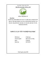 Khoá luận đánh giá tình hình sản xuất và kết quả áp dụng kỹ thuật tiến bộ trong sản xuất bưởi quế dương tại trang trại bùi huy hạnh, xã tái sơn, huyện tứ kỳ, tỉnh hải dương 