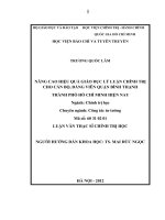 Nâng cao hiệu quả giáo dục lý luận chính trị cho cán bộ, đảng viên quận bình thạnh thành phố hồ chí minh hiện nay 