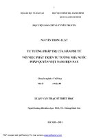 Tư tưởng pháp trị của hàn phi tử với việc phát triển tư tưởng nhà nước pháp quyền việt nam hiện nay 