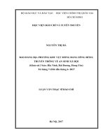 Báo đảng địa phương khu vực đồng bằng sông hồng truyền thông về an sinh xã hội (khảo sát 3 báo bắc ninh, hải dương, hưng yên) từ tháng 7 2016 đến tháng 6  2017 