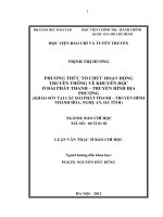 Phương thức tổ chức hoạt động truyền thông về khuyến học ở đài phát thanh   truyền hình địa phương (khảo sát tại các đài phát thanh   truyền hình thanh hóa, nghệ an, hà tĩnh) 