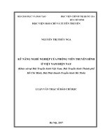 Kỹ năng nghề nghiệp của phóng viên truyền hình ở việt nam hiện nay (khảo sát tại đài truyền hình việt nam, đài truyền hình thành phố hồ chí minh, đài phát thanh truyền hình hà tĩnh) 