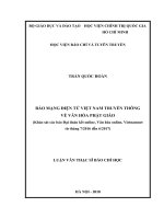 Báo mạng điện tử việt nam truyền thông về văn hóa phật giáo (khảo sát các báo đại đoàn kết online, văn hóa online, vietnamnet từ tháng 72016 đến 62017) 
