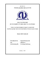 Nâng cao trách nhiệm xã hội của sinh viên trường đại học nội vụ hà nội trong sử dụng mạng xã hội 