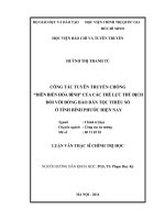 Công tác tuyên truyền chống diễn biến hòa bình của các thế lực thù địch đối với đồng bào dân tộc thiểu số ở tỉnh bình phước hiện nay 