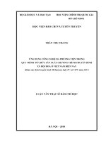 Ứng dụng công nghệ đa phương tiện trong quy trình tổ chức sản xuất các chương trình truyền hình xã hội hoá ở việt nam hiện nay (khảo sát kênh truyền hình mchannel, info tv và vitv năm 2017) 