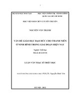 Vấn đề giáo dục đạo đức cho thanh niên ở ninh bình trong giai đoạn hiện nay 