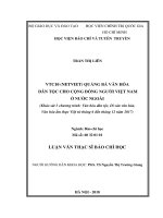 Vtc10 (netviet) quảng bá văn hóa dân tộc cho cộng đồng người việt nam ở nước ngoài (khảo sát 3 chương trình văn hóa dân tộc, di sản văn hóa, văn hóa ẩm thực việt từ tháng 6 đến tháng 12 năm 2017) 