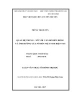 Quan hệ trung – mỹ với  vấn đề biển đông và ảnh hưởng của nó đến việt nam hiện nay 