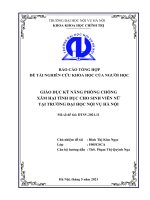Giáo dục kỹ năng phòng chống xâm hại tình dục cho sinh viên nữ tại trường đại học nội vụ hà nội 
