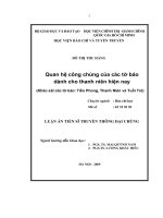 Quan hệ công chúng của các tờ báo dành cho thanh niên hiện nay (khảo sát các tờ báo tiền phong, thanh niên và tuổi trẻ) 