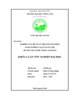Khóa luận nghiên cứu đề xuất một số giải pháp giảm nghèo tại xã xuân nội, huyện trà lĩnh, tỉnh cao bằng 