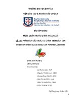 PHÂN TÍCH CẤU TRÚC TÀI CHÍNH TẠI KHÁCH SẠN INTERCONTINENTAL DA NANG SUN PENINSULA RESORT 