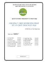 Tiểu luận một số phương pháp xử lý chất thải nguy hại 