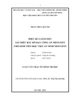 Hiệu quả giáo dục sáu điều bác hồ dạy công an nhân dân cho sinh viên học viện an ninh nhân dân 