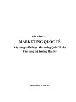 Xây dựng chiến lược Marketing Quốc Tế cho Tôm sang thị trường Hoa Kỳ