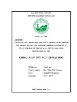 Khóa luận ứng dụng máy toàn đạc điện tử và công nghệ thông tin trong thành lập mảnh bản đồ địa chính số 31 tỉ lệ  1 500 tại xã trung mầu, huyện gia lâm, thành phố hà nội 