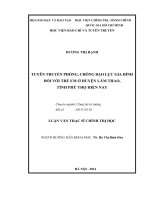 Tuyên truyền phòng, chống bạo lực gia đình đối với trẻ em ở huyện lâm thao, tỉnh phú thọ hiện nay 