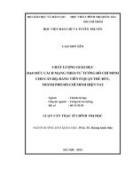 Chất lượng giáo dục đạo đức cách mạng theo tư tưởng hồ chí minh cho cán bộ, đảng viên ở quận thủ đức, thành phố hồ chí minh hiện nay 