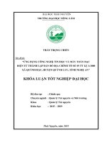 Khóa luận ứng dụng công nghệ tin học và máy toàn đạc điện tử thành lập bản đồ địa chính tờ số 19 tỷ lệ 1 1000 xã quỳnh hậu, huyện quỳnh lưu, tỉnh nghệ an 