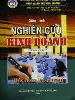 Giáo trình nghiên cứu kinh doanh; tác giả  lê công hoa;nguyễn thành hiếu  