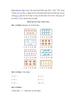 Tải về Đề thi học kì 1 lớp 1 môn Toán sách Cánh Diều năm 2021 - 2022 -