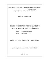 Hoạt động truyền thông xây dựng thương hiệu tập đoàn tuần châu 