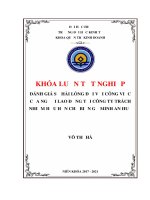 Khóa luận tốt nghiệp Quản trị kinh doanh: Đánh giá sự hài lòng trong công việc của người lao động tại Công ty trách nhiệm hữu hạn chế biến gỗ Minh An Huế