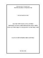 Luận án Tiến sĩ Dạy học môn Mạng cung cấp điện trình độ cao đẳng theo định hướng phát triển năng lực phát hiện và giải quyết vấn đề thực tiễn