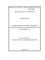 Giáo dục đạo đức cách mạng cho đội ngũ cán bộ, công chức cấp xã ở thành phố phủ lý tỉnh hà nam hiện nay 