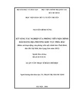Kỹ năng tác nghiệp của phóng viên nội chính báo đảng địa phương khu vực phía bắc (khảo sát hoạt động của phóng viên nội chính báo thái bình, báo hà nội mới, báo lạng sơn năm 2015) 