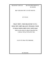 Nhận thức, thái độ, hành vi của sinh viên trên địa bàn tỉnh bắc ninh về hoạt động hiến máu nhân đạo (khảo sát qua trường cao đẳng sư phạm bắc ninh và đại học thể dục thể thao bắc ninh) 