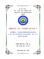 Khóa luận tốt nghiệp Quản trị kinh doanh: Nghiên cứu hành trình khách hàng tại Hệ thống trung tâm anh ngữ quốc tế ILEAD AMA Huế
