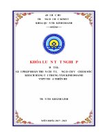 Khóa luận tốt nghiệp Quản trị kinh doanh: Giải pháp hoàn thiện chất lượng dịch vụ chăm sóc khách hàng tại Trung tâm kinh doanh VNPT Thừa Thiên Huế